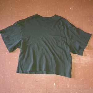 Free people green mock neck tee